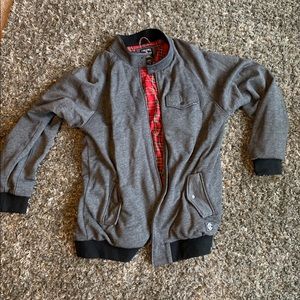 Crooks and castles Jacket - Grey with red flannel